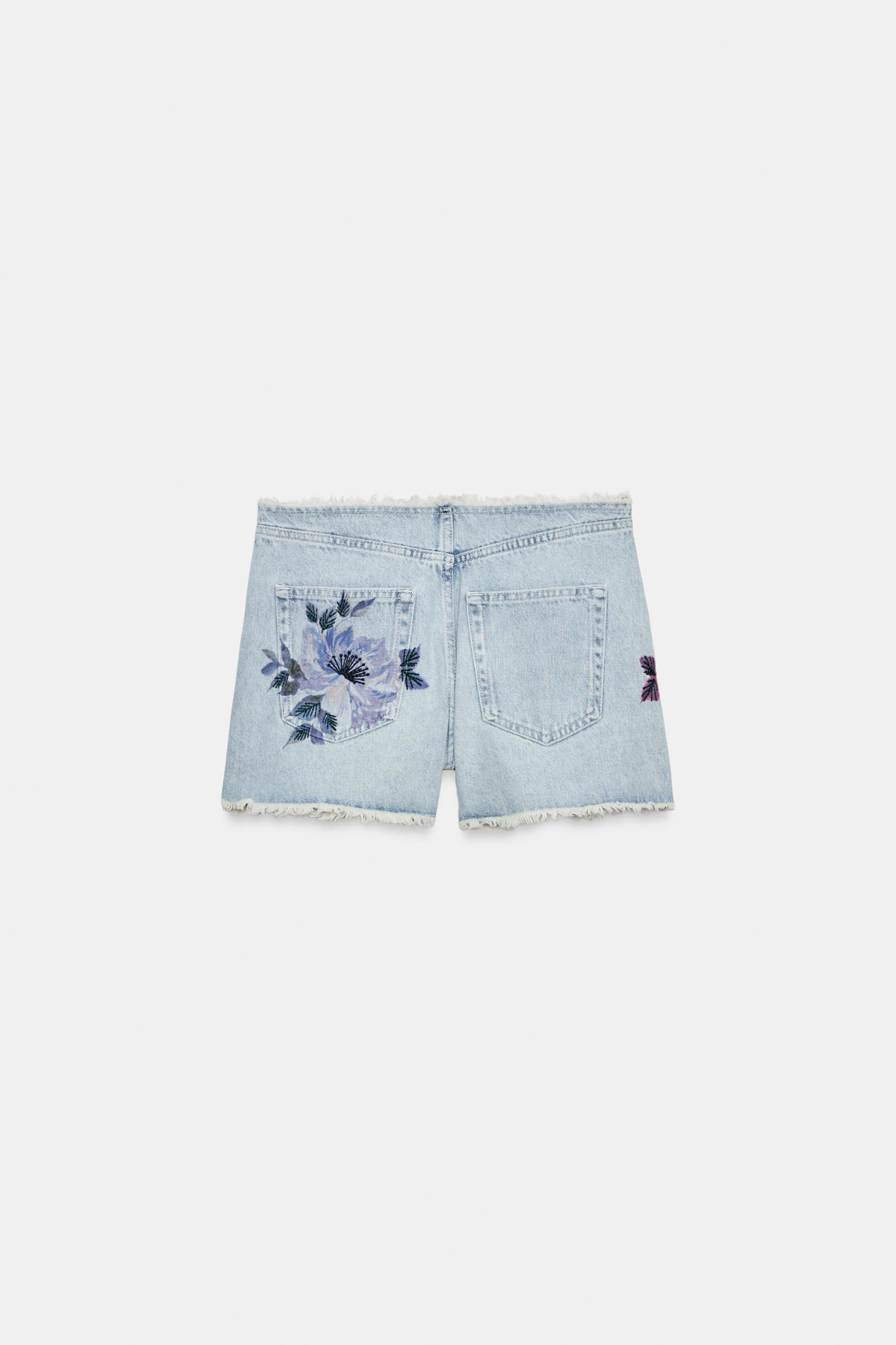 Z1975 FRAYED DENIM SHORTS